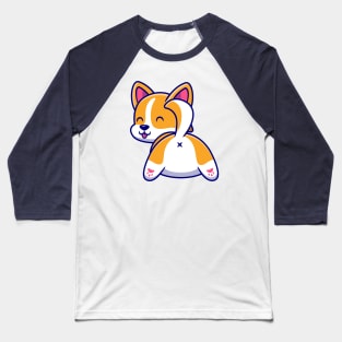 Cute Dog Corgi Butt Baseball T-Shirt